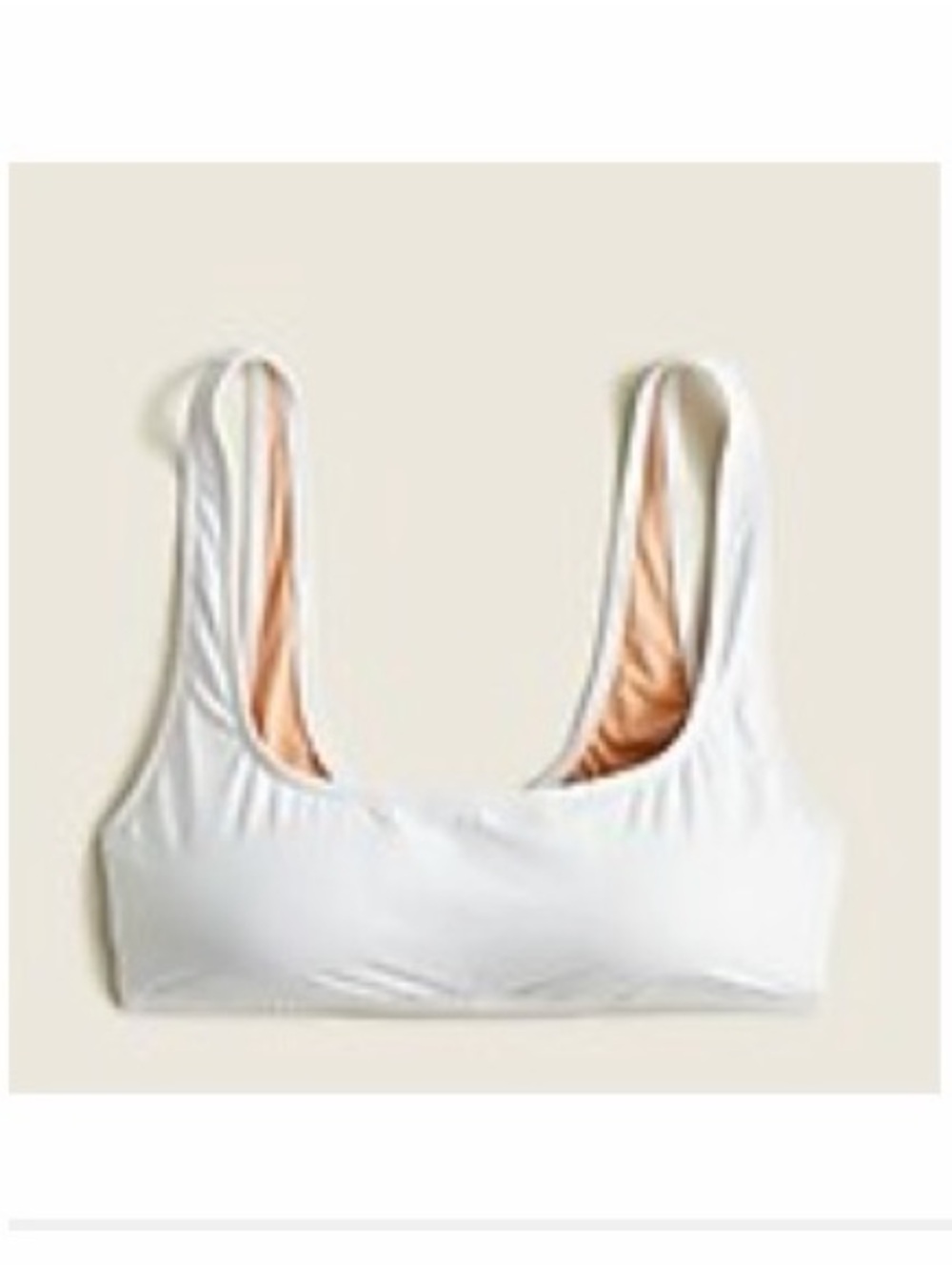 Women's 1989 Scoopneck J.Crew bikini top small White